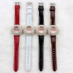 image-Explosive foreign trade ladies watch, star-studded leather fashion watch with rhinestones, high-end watch manufacturer (small)