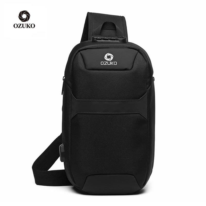 image-ozuko new usb chest bag men's anti-theft chest bag waterproof oxford cloth men's bag shoulder messenger bag men