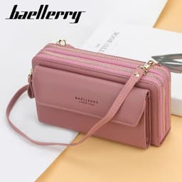 image-Ms. baellerry messenger bag Korean summer fashion shoulder bag wild large-capacity double zipper mobile phone bag