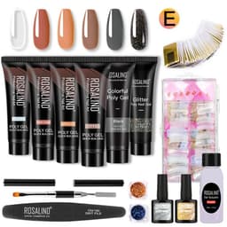 image-Amazon 6PCS extension gel package nail crystal extension fluid set phototherapy nail polish poly nailgel