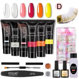 image-Amazon 6PCS extension gel package nail crystal extension fluid set phototherapy nail polish poly nailgel