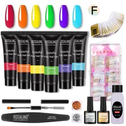 image-Amazon 6PCS extension gel package nail crystal extension fluid set phototherapy nail polish poly nailgel