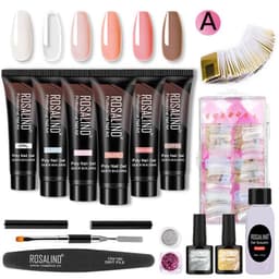 image-Amazon 6PCS extension gel package nail crystal extension fluid set phototherapy nail polish poly nailgel