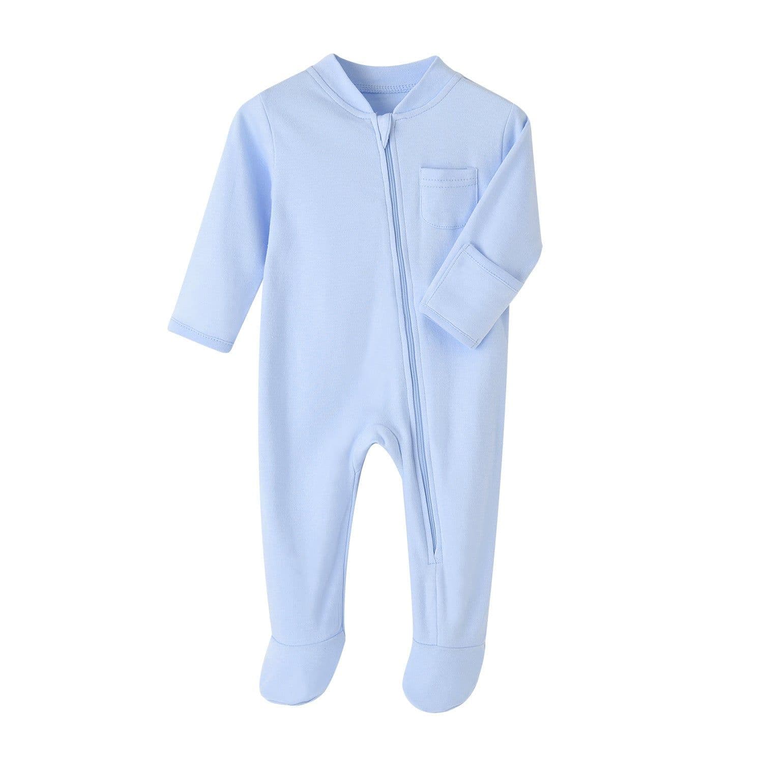 image-Baby Onesies Spring and Autumn Zipper Long Climb Newborn Clothes Long Sleeve Baby Onesies Baby Clothes Rompers