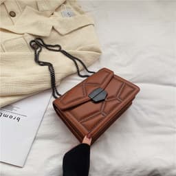 image-Hong Kong style retro small square bag female 2020 new texture western style chain bag Korean fashion all-match single shoulder messenger bag