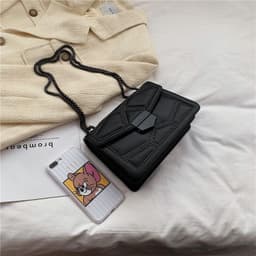 image-Hong Kong style retro small square bag female 2020 new texture western style chain bag Korean fashion all-match single shoulder messenger bag