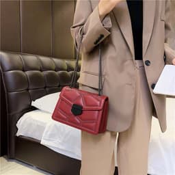 image-Hong Kong style retro small square bag female 2020 new texture western style chain bag Korean fashion all-match single shoulder messenger bag