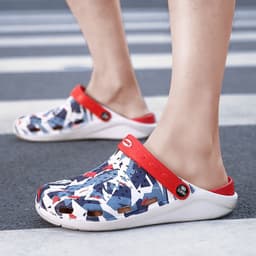 image-2021 new summer hole shoes men's beach Baotou sandals non-slip outdoor couple Korean tide sandals and slippers men's wholesale