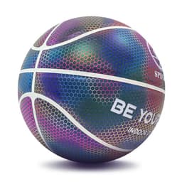 image-Holographic Flash Luminous Reflective Basketball No. 7 Laser Fluorescence No. 7 Adult Basketball Manufacturer Cross-border Customized Logo