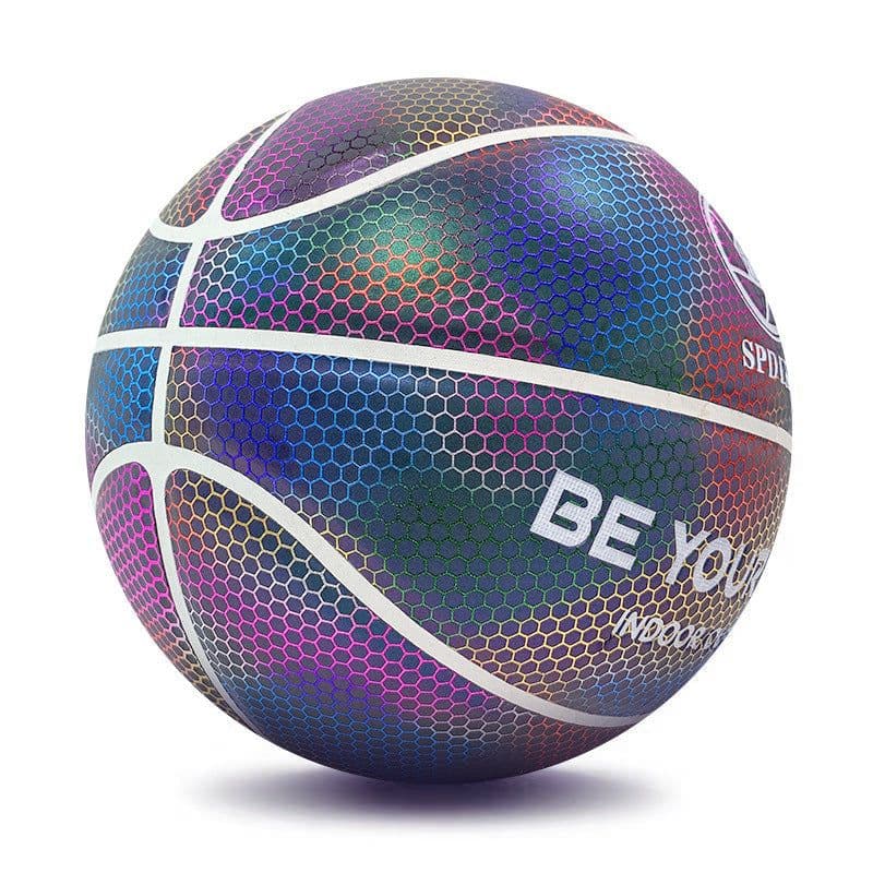 image-Holographic Flash Luminous Reflective Basketball No. 7 Laser Fluorescence No. 7 Adult Basketball Manufacturer Cross-border Customized Logo