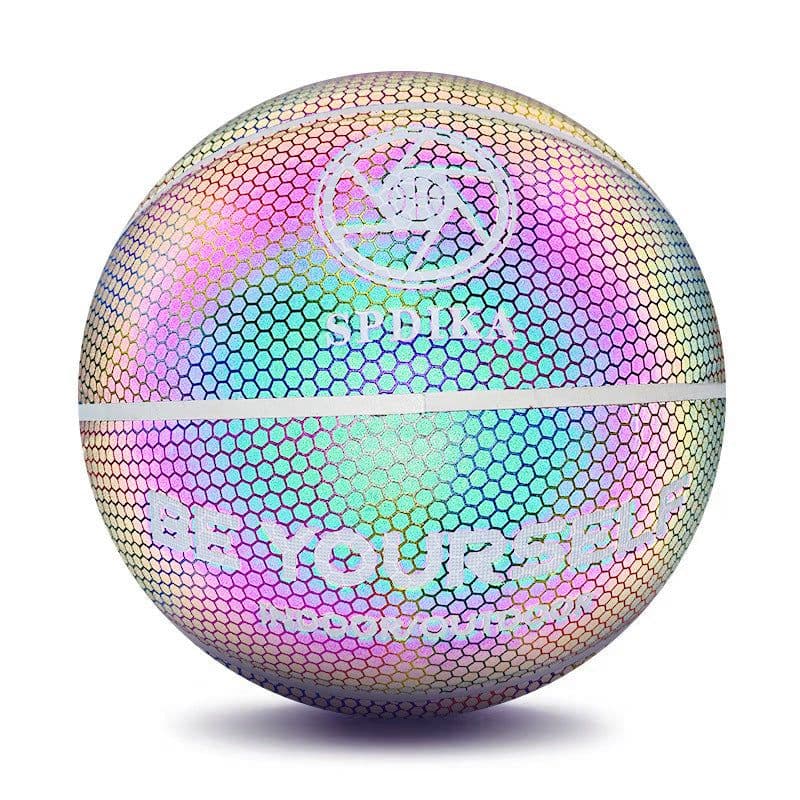 image-Holographic Flash Luminous Reflective Basketball No. 7 Laser Fluorescence No. 7 Adult Basketball Manufacturer Cross-border Customized Logo