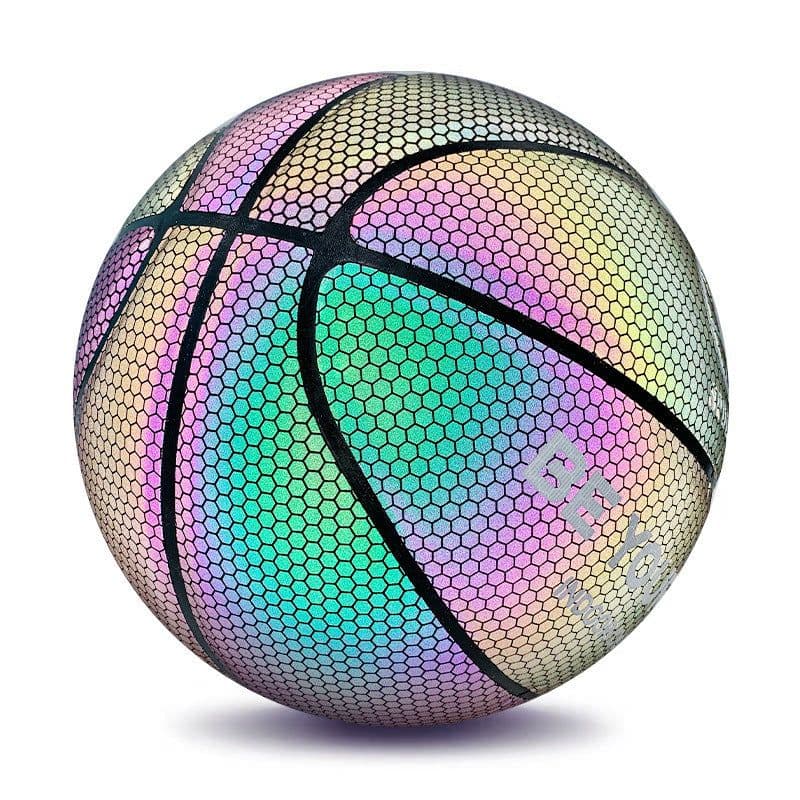 image-Holographic Flash Luminous Reflective Basketball No. 7 Laser Fluorescence No. 7 Adult Basketball Manufacturer Cross-border Customized Logo
