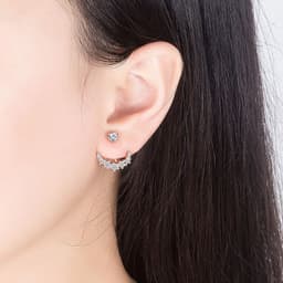 image-Korean Drama Loved Landing Sun Yejin Same Earrings Stars Moon Earrings Silver Needles Lee Jung Hyuk Jewelry Jewelry Factory