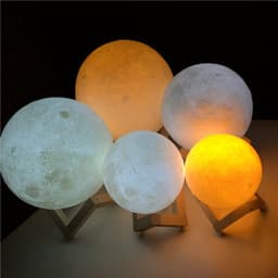 image-New 3D printing moon light bluetooth speaker custom remote control, pat small night light, birthday and Christmas creative gifts
