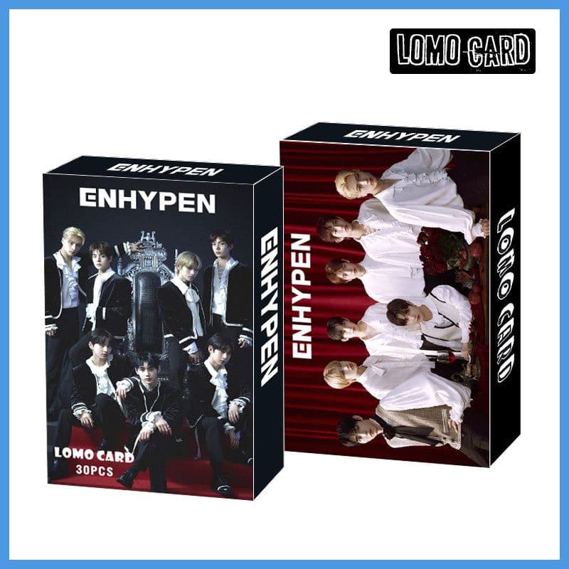 image-Treasure 30 boxed BTS LOMO cards NCT ENHYPEN IU TXT EXO greeting cards