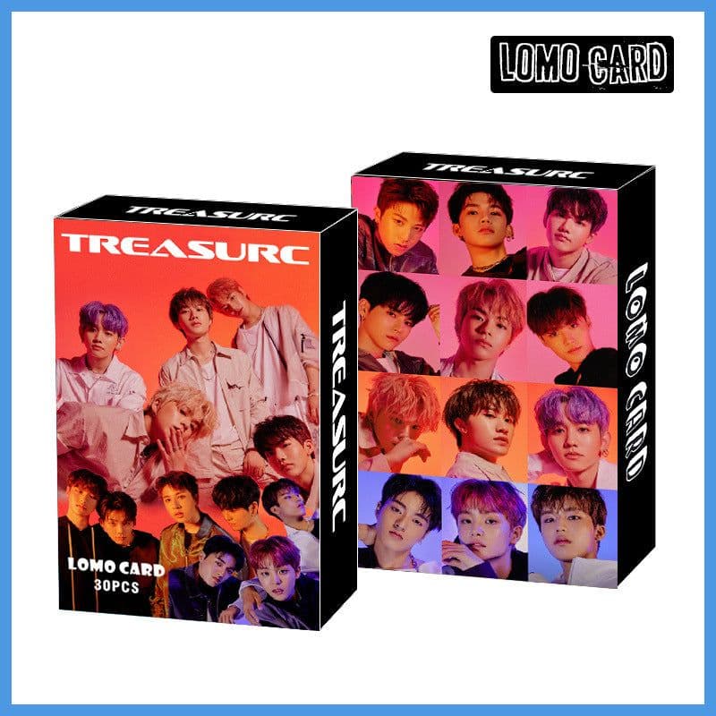 image-Treasure 30 boxed BTS LOMO cards NCT ENHYPEN IU TXT EXO greeting cards