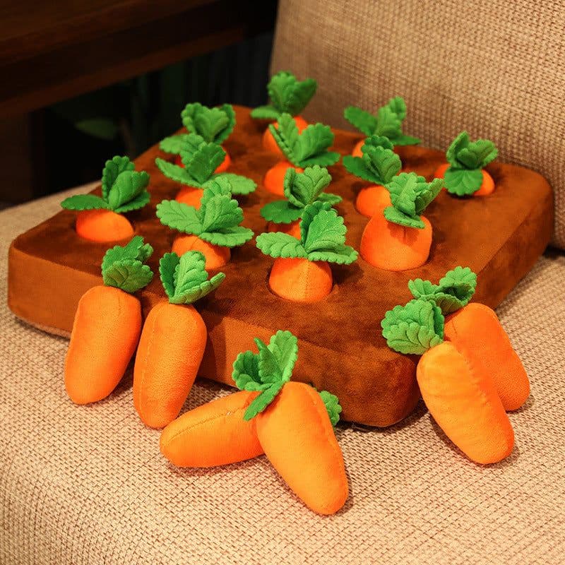 image-Spot cross-border creative radish plucking plush toys, net celebrity pet dolls, children's parent-child interaction small vegetable plot wholesale