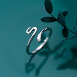 image-Smart snake ring open ring female Japanese and Korean temperament simple fashion ring Korean personality snake ring female