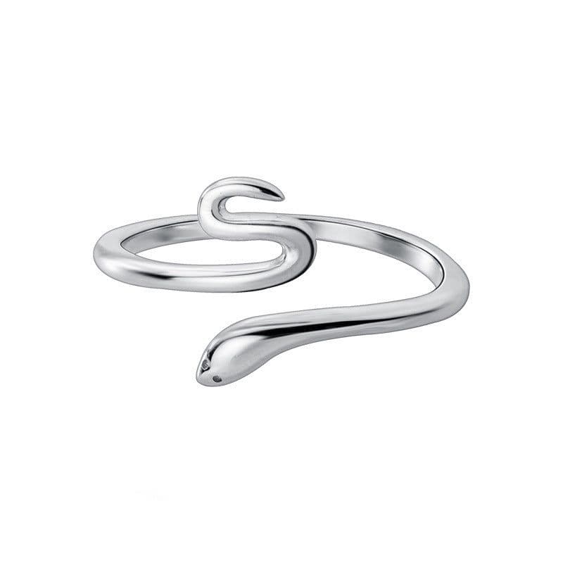 image-Smart snake ring open ring female Japanese and Korean temperament simple fashion ring Korean personality snake ring female