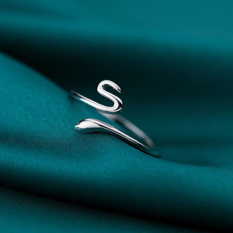 image-Smart snake ring open ring female Japanese and Korean temperament simple fashion ring Korean personality snake ring female