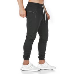 image-No LOGO muscle men's European and American sports trousers men's fitness hanging towel trousers running training feet pants