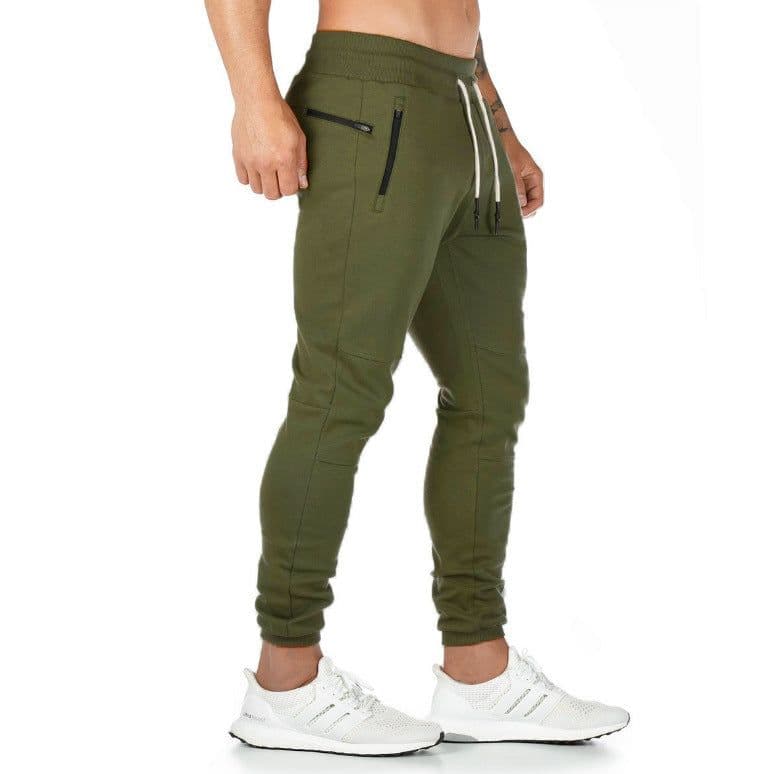 image-No LOGO muscle men's European and American sports trousers men's fitness hanging towel trousers running training feet pants