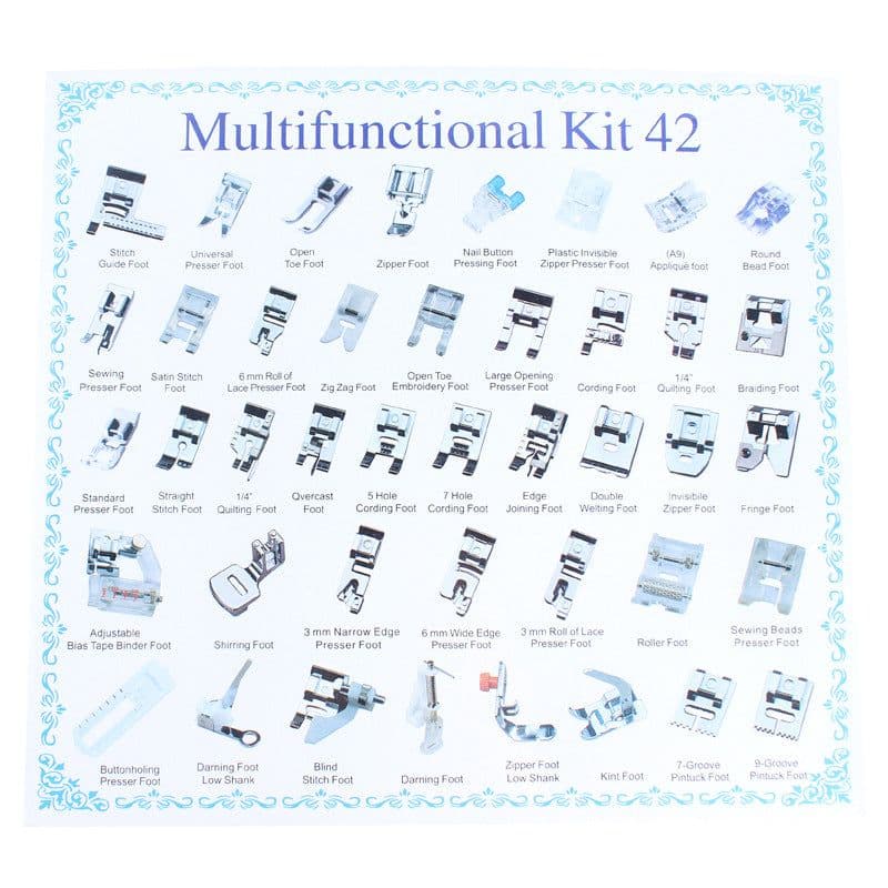 image-Household multifunctional sewing accessories 32 pieces 42 pieces 48 pieces 52 pieces 62 pieces 72 presser foot set sewing machine presser foot