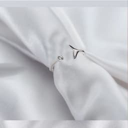 image-Vibrato Live Streaming Mermaid Open Ring Female Japan and South Korea Minimalist Glossy Sweet Princess Fishtail Zircon Ring Ring