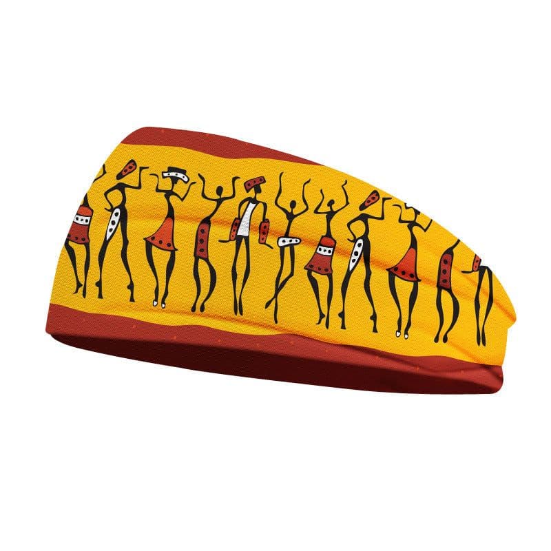 image-New European and American sports headband black girl print wide-brim yoga headband breathable soft ladies headband headband
