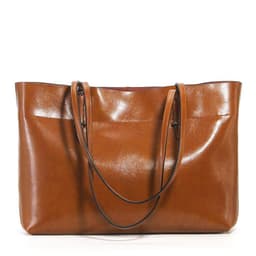 image-Factory direct sales 2020 new leather handbags fashion oil wax cowhide big bag portable single shoulder bag one drop shipping