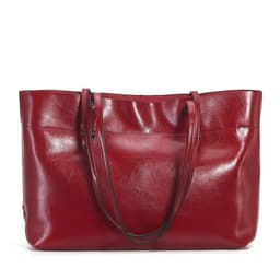 image-Factory direct sales 2020 new leather handbags fashion oil wax cowhide big bag portable single shoulder bag one drop shipping