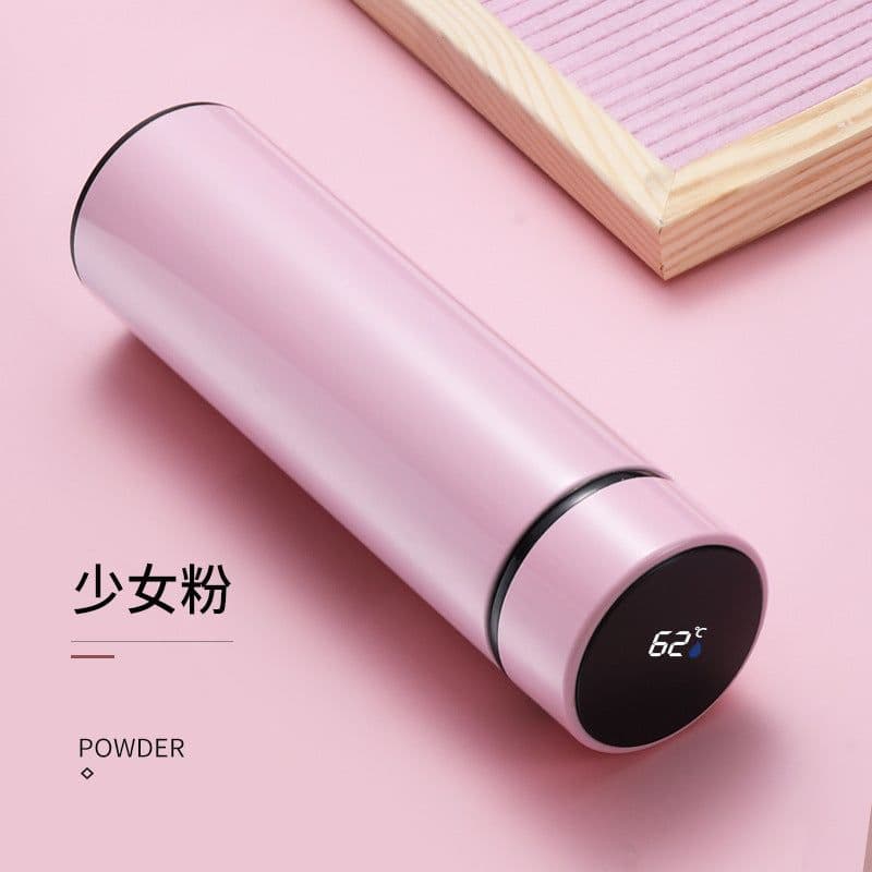 image-B41 temperature-sensing smart cup 304 stainless steel vacuum flask three-color display temperature 500mls fashion gift water cup