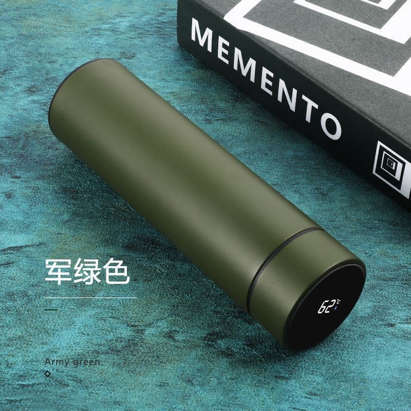 image-B41 temperature-sensing smart cup 304 stainless steel vacuum flask three-color display temperature 500mls fashion gift water cup
