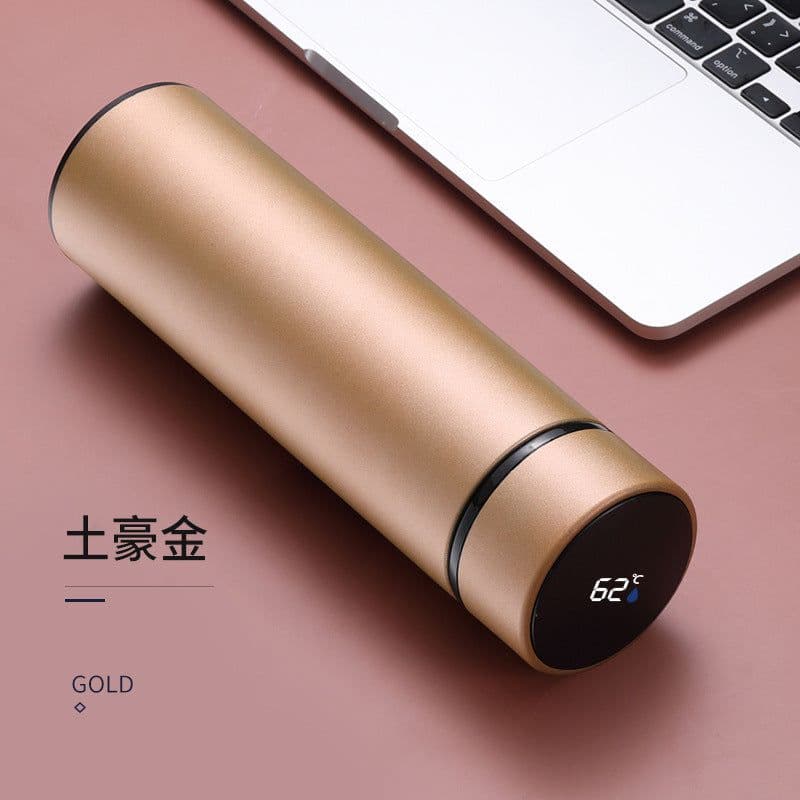image-B41 temperature-sensing smart cup 304 stainless steel vacuum flask three-color display temperature 500mls fashion gift water cup