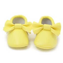image-Same style for Xiaoqi! Bowknot PU texture handmade soft bottom tassel toddler shoes baby shoes original single spring and autumn
