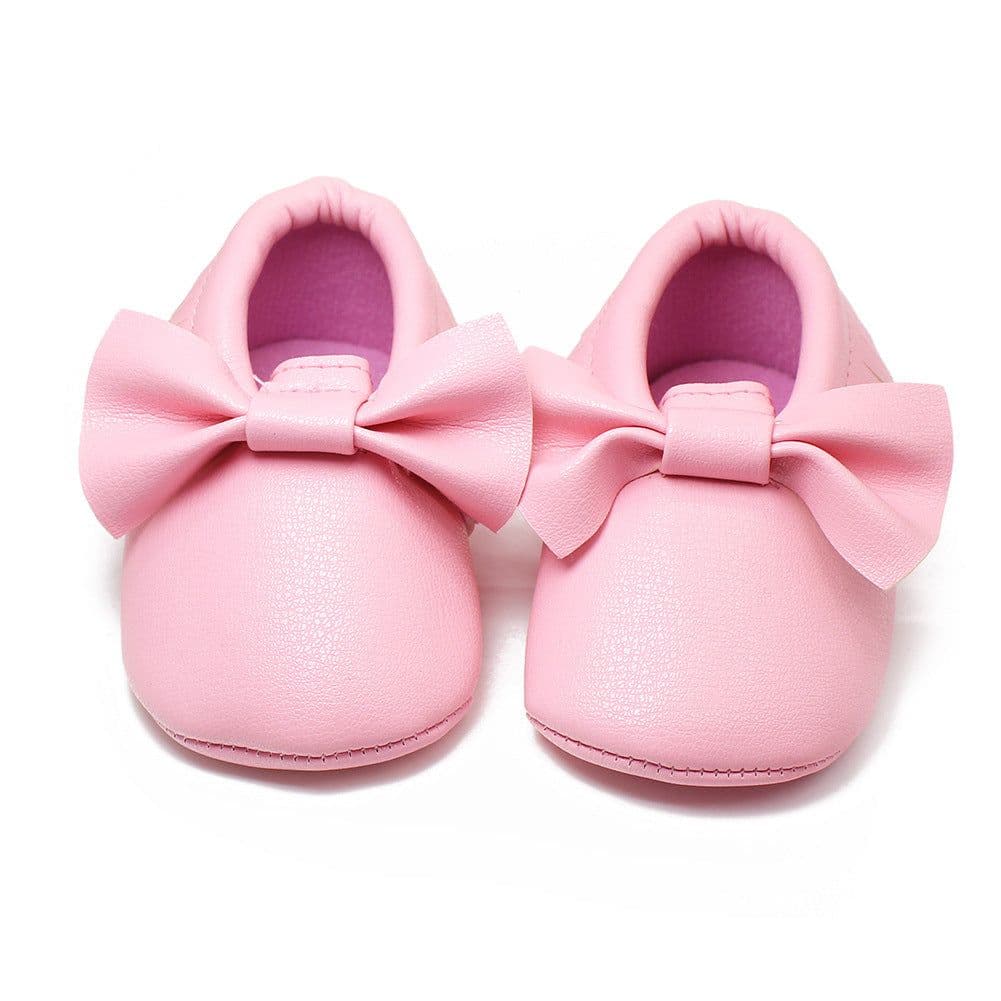 image-Same style for Xiaoqi! Bowknot PU texture handmade soft bottom tassel toddler shoes baby shoes original single spring and autumn