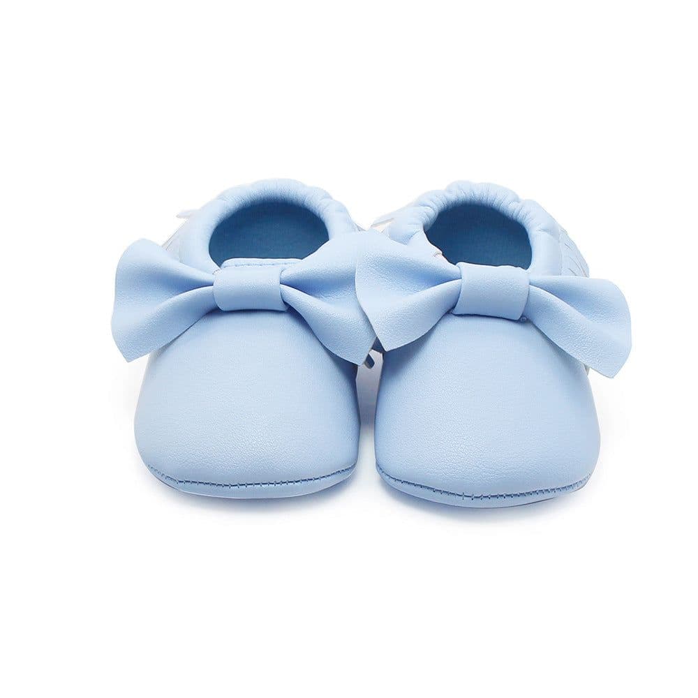 image-Same style for Xiaoqi! Bowknot PU texture handmade soft bottom tassel toddler shoes baby shoes original single spring and autumn