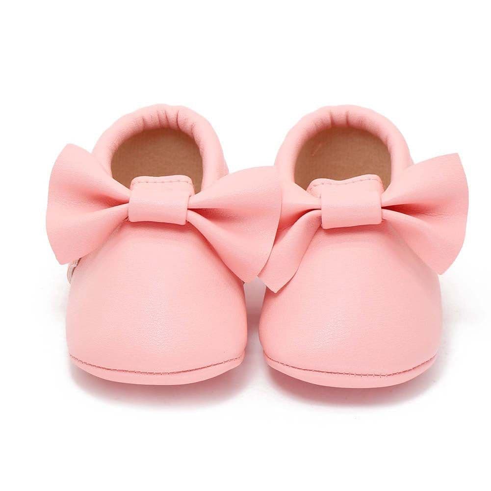 image-Same style for Xiaoqi! Bowknot PU texture handmade soft bottom tassel toddler shoes baby shoes original single spring and autumn