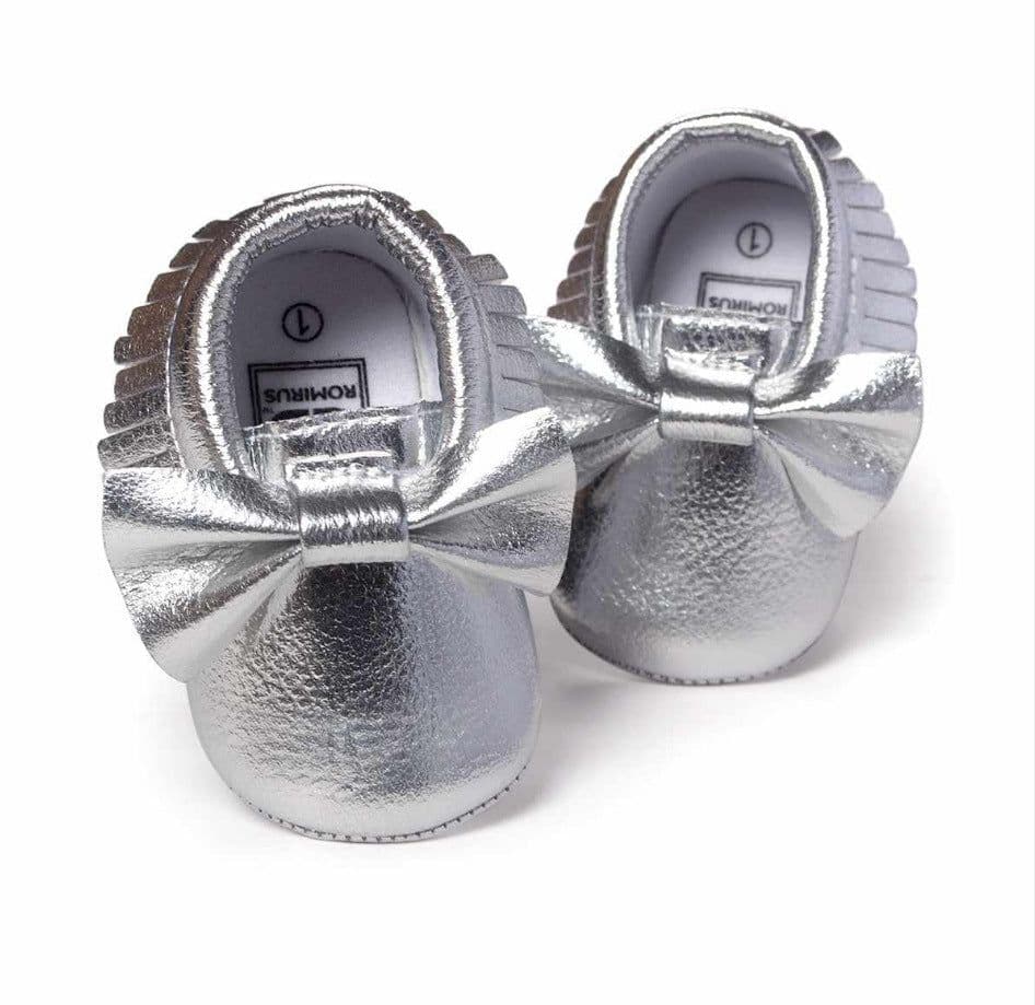 image-Same style for Xiaoqi! Bowknot PU texture handmade soft bottom tassel toddler shoes baby shoes original single spring and autumn