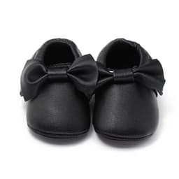 image-Same style for Xiaoqi! Bowknot PU texture handmade soft bottom tassel toddler shoes baby shoes original single spring and autumn