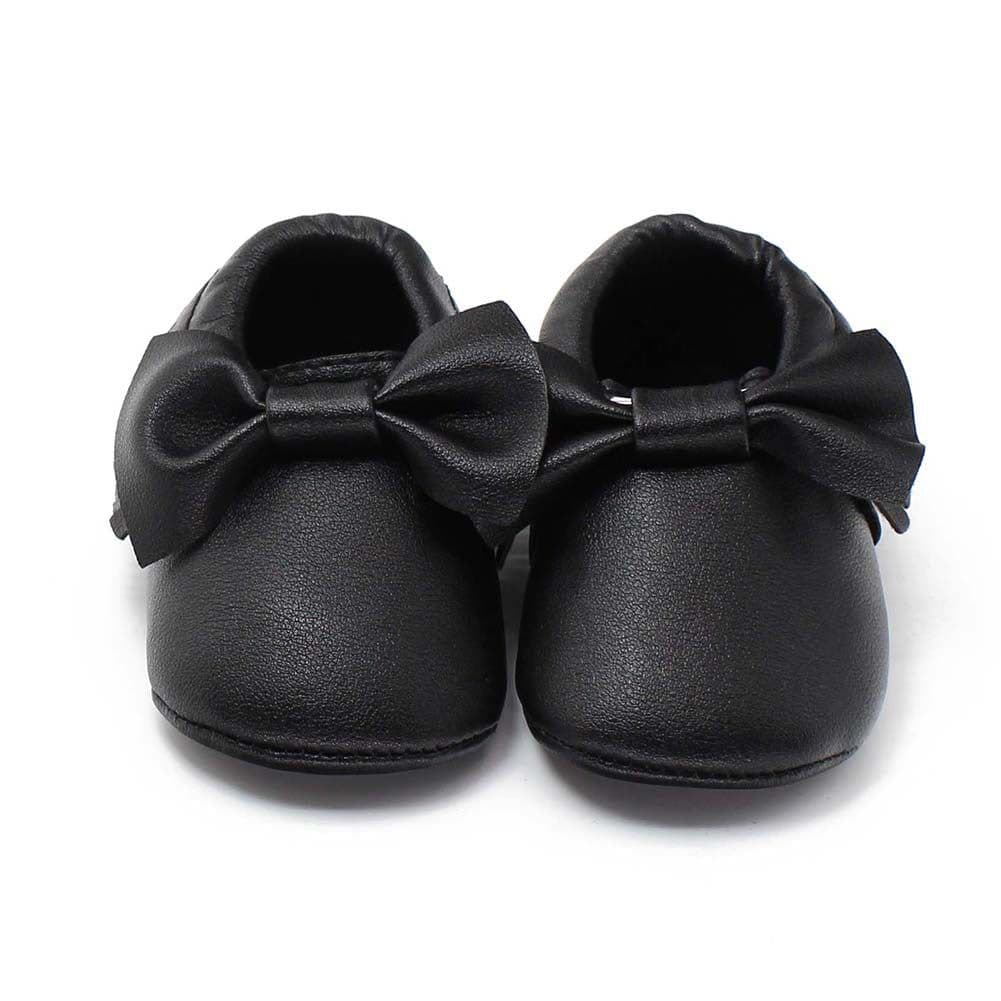 image-Same style for Xiaoqi! Bowknot PU texture handmade soft bottom tassel toddler shoes baby shoes original single spring and autumn