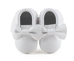 image-Same style for Xiaoqi! Bowknot PU texture handmade soft bottom tassel toddler shoes baby shoes original single spring and autumn
