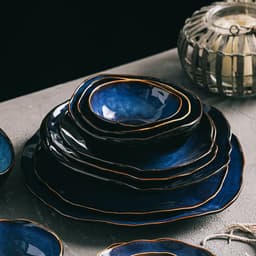 image-Creative Japanese ceramic tableware household dishes restaurant irregular noodle bowl soup bowl fish plate sushi plate sashimi plate