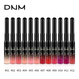 image-DNM non-stick cup easy to color color matte matte double-headed lip gloss lip liner 2-in-1 lip glaze