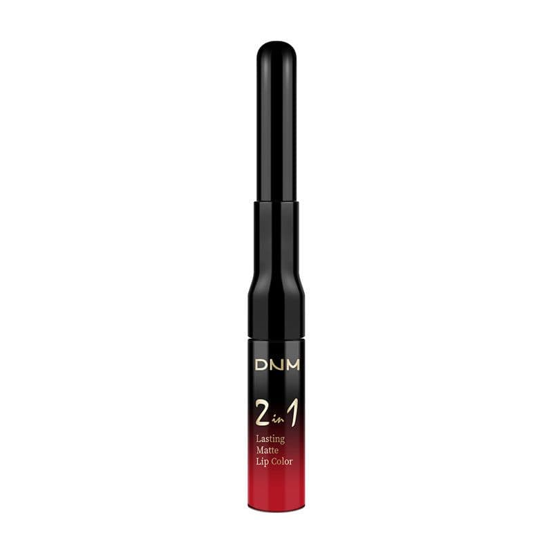 image-DNM non-stick cup easy to color color matte matte double-headed lip gloss lip liner 2-in-1 lip glaze