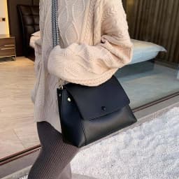 image-Autumn and winter simple one-shoulder big bag female 2021 new bags tide Korean version of the wild messenger bag atmospheric fashion handbag