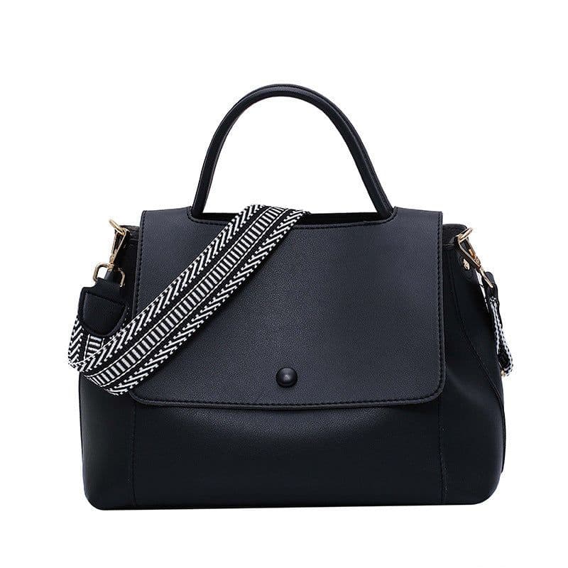 image-Autumn and winter simple one-shoulder big bag female 2021 new bags tide Korean version of the wild messenger bag atmospheric fashion handbag