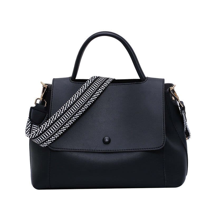 image-Autumn and winter simple one-shoulder big bag female 2021 new bags tide Korean version of the wild messenger bag atmospheric fashion handbag