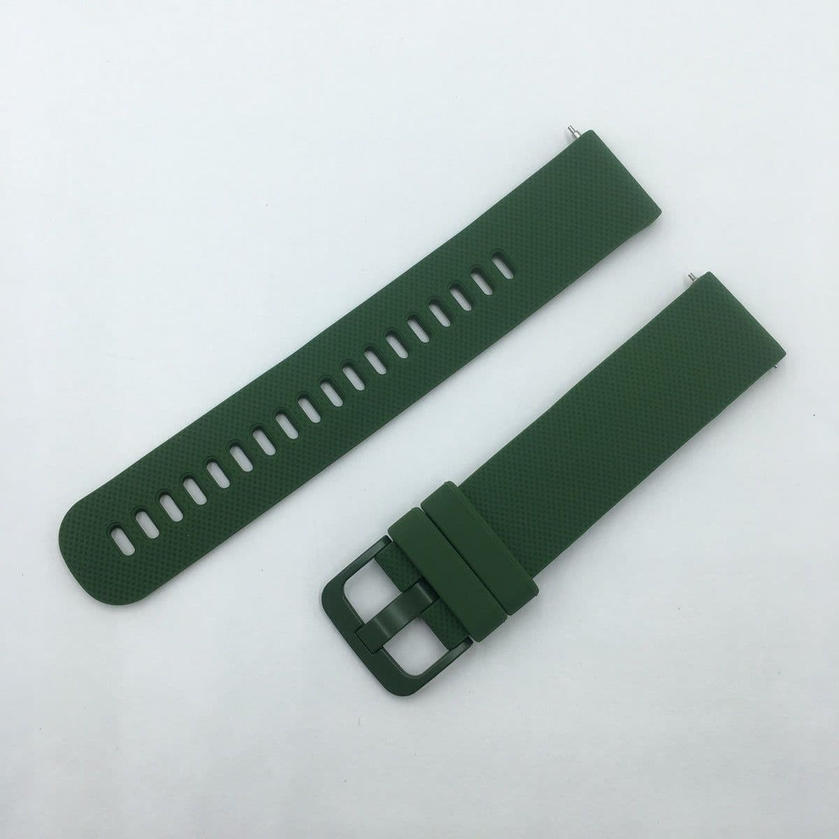 image-Garmin vivoactive4/3 Silicone Strap - Black Checkered 18mm