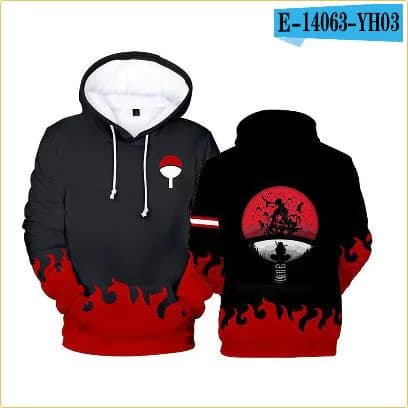 image-Cross-border Naruto 4th Generation and 6th Generation Naruto Printed Adult Kids Hoodie